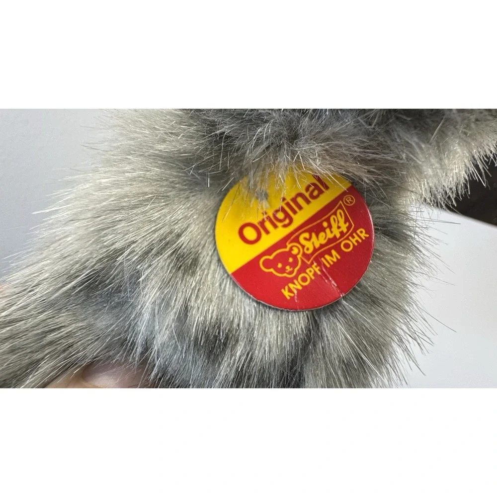 Steiff Cat‎ Whiskas Mom Cat Standing Gray Plush Original Ear Tag 075875